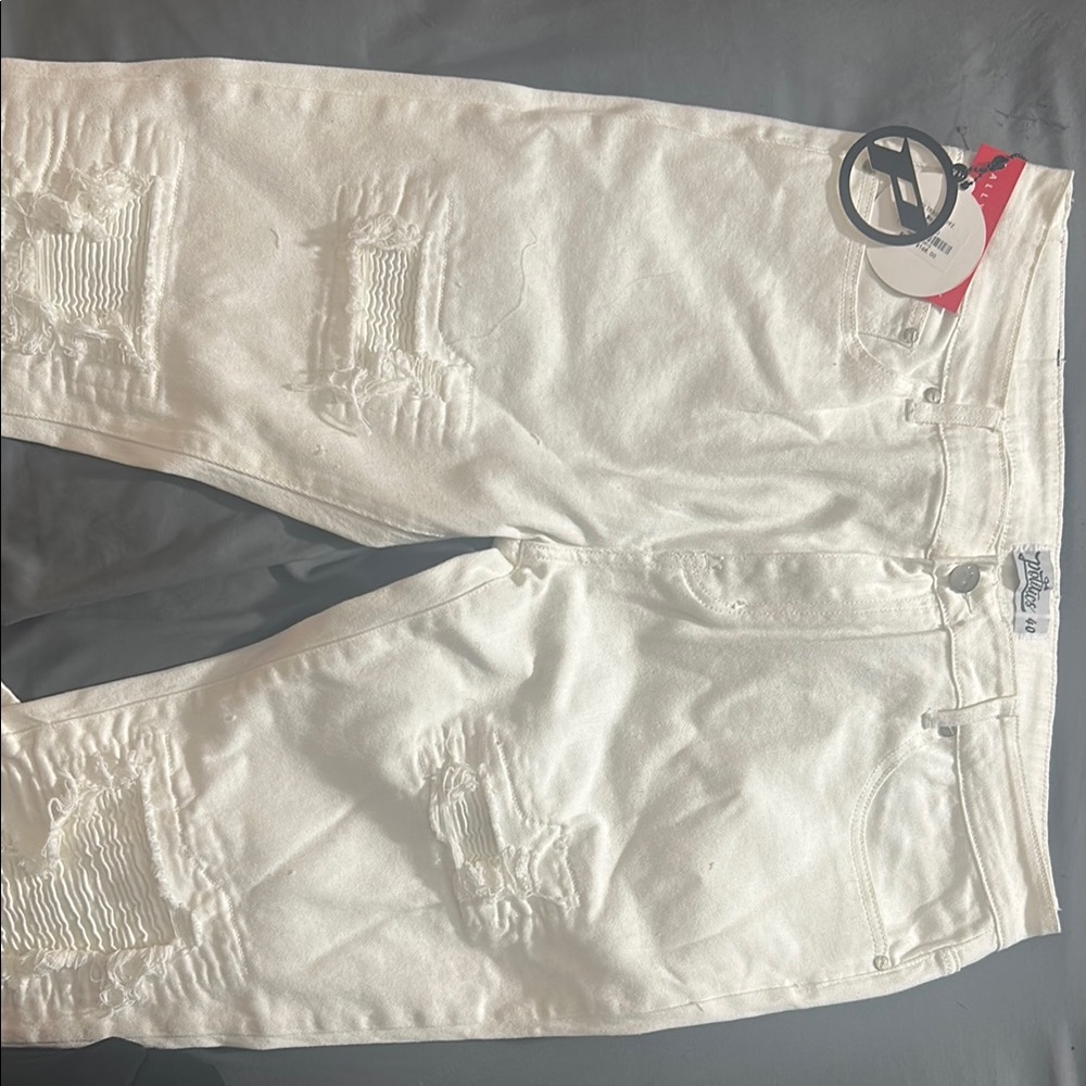 White Distressed Men's Jeans